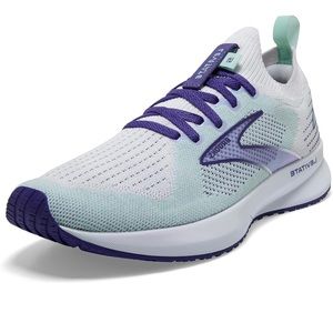 Brooks Women’s Levitate StealthFit 5 Neutral Running Shoe White/Navy Blue/Yucca